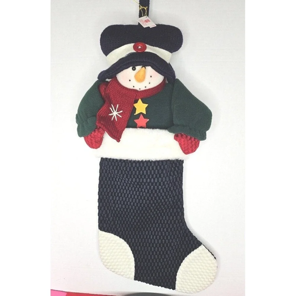 Vintage‎ American Greetings New Old Stock Snowman Stocking With Tags